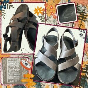 Chaco Tornado Leather Sandals Womens 7 Brown Adjustable Strappy Comfort